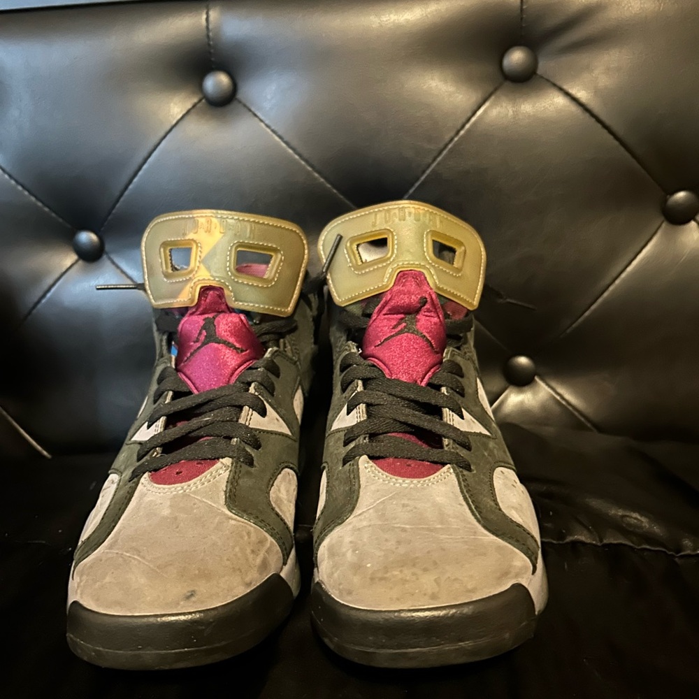 Jordan Sneakers in Gold, Pink, and Black